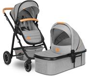 Wózki dziecięce - Lionelo Wózek Wózek wielofunkcyjny AMBER 2 w 1 spacerówka + gondola + torba + akcesoria szary LO-AMBER GREY STONE 2w1 - miniaturka - grafika 1