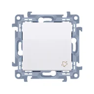 Wyłączniki światła i elektryczne - Kontakt Simon Przycisk zwierny Dzwonek SIMON 10 - biały - miniaturka - grafika 1