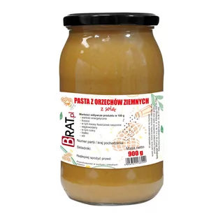 100 % Procent Naturalna Pasta Z Orzechów Ziemnych Z Solą 900G Bez Dodatku Cukru I Oleju Palmowego - Pasty warzywne - miniaturka - grafika 1