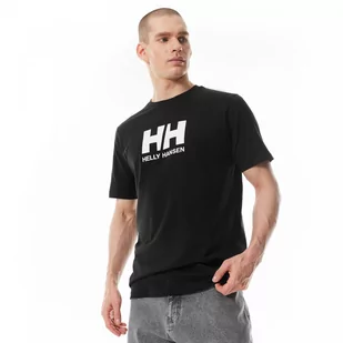 Męski t-shirt z nadrukiem Helly Hansen HH Logo T-Shirt - czarny - HELLY HANSEN - Koszulki sportowe męskie - miniaturka - grafika 1