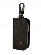 Etui na klucze - SKÓRZANE ETUI na klucze SUZUKI logo KLUCZYK brelok ELEGANCKI brąz - miniaturka - grafika 1