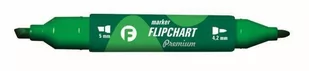 Tetis Marker flipchart KM503) dwustronny zielony - Markery do tablic - miniaturka - grafika 1