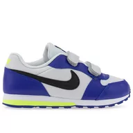 Buty dla dziewczynek - Buty Nike Md Runner 2 807317-021 - biało-niebieskie - miniaturka - grafika 1