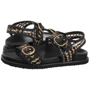 Sandały Czarne 76242-80 (WO317-b) Wojas - Sandały damskie - miniaturka - grafika 1