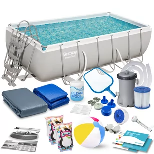 Bestway Basen ogrodowy stelażowy 404 x 201 x 100 cm 18w1 56441 56441-17W1 - Baseny ogrodowe - miniaturka - grafika 1