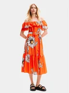 Sukienki - Desigual Sukienka letnia Georgeo 24SWVW02 Pomarańczowy Regular Fit - miniaturka - grafika 1