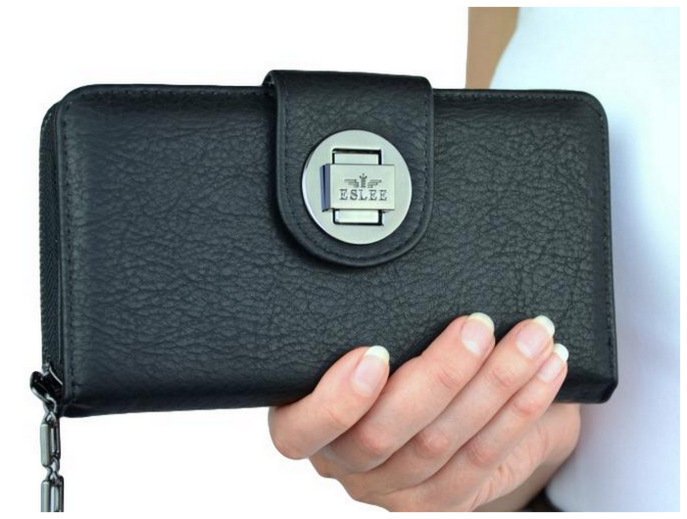 PORTFEL DAMSKI ORGNIZER podwójny DUŻY POJEMNY na zamek