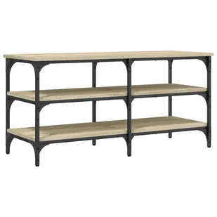 vidaXL Ławka na buty dąb sonoma 100x38,5x49 cm Materiał drewnopochodny - Szafki na buty - miniaturka - grafika 1