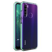 Etui i futerały do telefonów - Spring Case pokrowiec żelowe etui z kolorową ramką do Xiaomi Redmi Note 8T miętowy - miniaturka - grafika 1