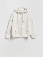 Dresy męskie - Reserved - Bluza regular z kapturem - złamana biel - miniaturka - grafika 1