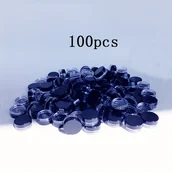 Pozostałe akcesoria kosmetyczne - TEMU 100szt Mini 3g Plastikowe Słoiczki na Krem z Czarnymi Pokrywkami - Przenośne i Nieprzeciekające Pojemniki na Próbki Makijażu, Idealne do Podróży - miniaturka - grafika 1