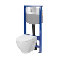 Stelaże i zestawy podtynkowe do WC - Zestaw podtynkowy Cersanit Savio stelaż System przycisk Accento chrom - miniaturka - grafika 1