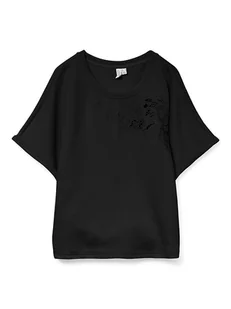 Vero Moda Koszulka w kolorze czarnym - Koszulki i topy damskie - miniaturka - grafika 1