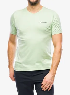 Koszulka szybkoschnąca Columbia Kwick Hike Back Graphic S/S Tee - sage leaf heather/moonscape - Koszulki i topy damskie - miniaturka - grafika 1