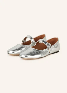 Sandro Baleriny Mary Jane silber - Moda i Uroda OUTLET - miniaturka - grafika 1