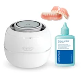 Myjki ultradźwiękowe - Myjka ultradźwiękowa + żel do protez - zestaw higieniczny 2szt. na prezent - miniaturka - grafika 1