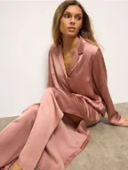 Piżamy damskie - Mohito - Wiskozowe spodnie od piżamy - różowy - miniaturka - grafika 1