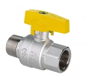 Zawory i kraniki - Valvex Zawór kulowy do gazu niklowany z motylkiem aluminiowym (MAI) (wersja N-W) ORION 1/2" - miniaturka - grafika 1