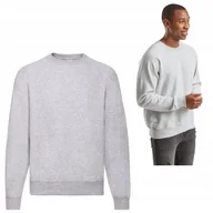 Bluzy męskie - Bluza Męska Średnio Gruba FRUIT of the LOOM Raglan Classic 62216 SZARA XL - miniaturka - grafika 1