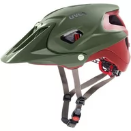 Kaski rowerowe - UVEX Quatro Integrale Green-Red Mat 52-57 - miniaturka - grafika 1