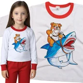 Piżamy dla dziewczynek - Piżama dziecięca Pies Buldog Angielski Na Rekinie 86/92 - VoloDonum - miniaturka - grafika 1