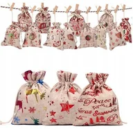 Kalendarze - KALENDARZ ADWENTOWY DIY WISZĄCY WORECZKI NAKLEJKI - miniaturka - grafika 1