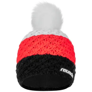 Czapka zimowa Reusch Aiden 7193 czarno-czerwony - Czapki damskie - miniaturka - grafika 1