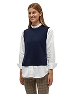 Koszulki i topy damskie - Minus Damska koszulka z dzianiny Liva, Czarny iris jednolity, M - miniaturka - grafika 1