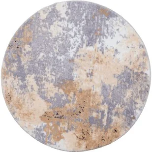 Dywan Loren Print 80 cm koło przecierka beżowy - Dywany - miniaturka - grafika 1
