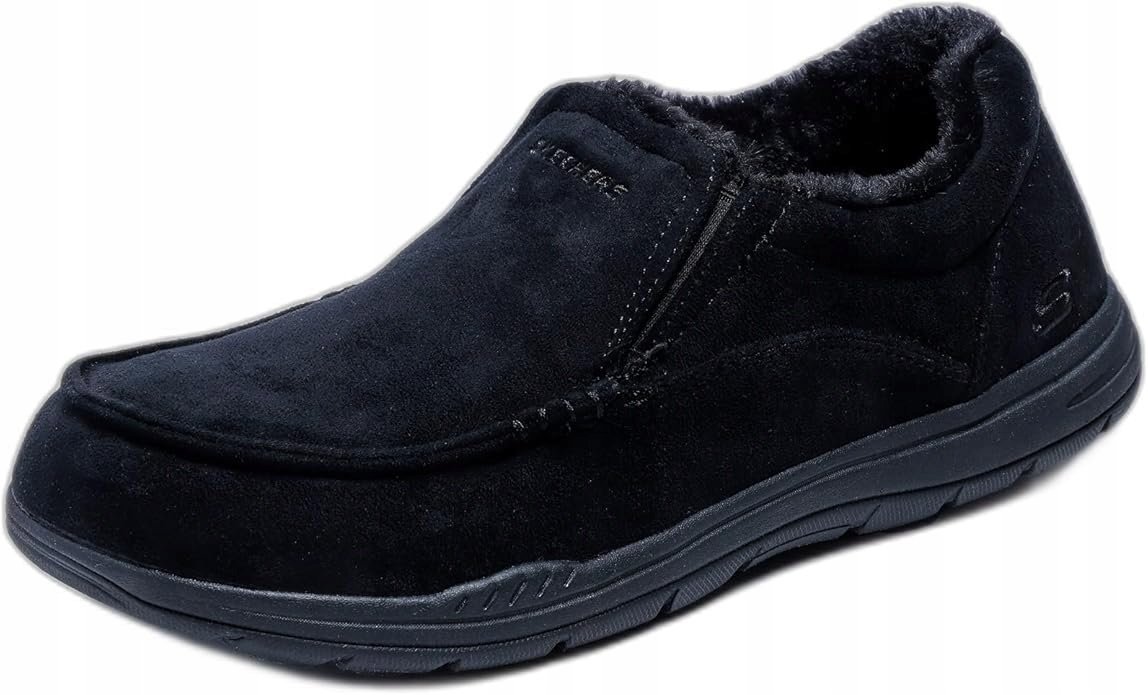 SKECHERS KAPCIE MĘSKIE CZARNE OCIEPLANE 45 J6A