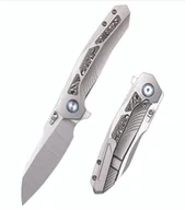 Noże - Nóż składany Remette Kestrel Gray Titanium/Copper Foil Carbon Fiber, Satin CPM S35VN (RTPO-C) - miniaturka - grafika 1