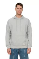 Bluzy męskie - Trendyol Męska bluza z dzianiny Basic Oversize, Szary, S - miniaturka - grafika 1