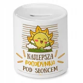 Skarbonki - Dla Pogodynki Skarbonka na Urodziny Prezent z Nadrukiem ze Zdjęciem + Opakowanie na prezent (wzór 04) - miniaturka - grafika 1