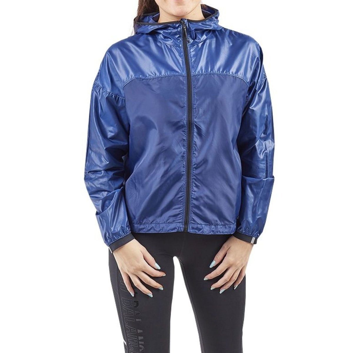 Kurtka damska New Balance Light Pack wiatrówka cienka z kapturem-M