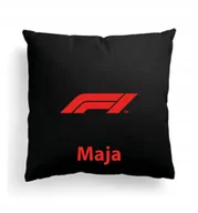 Poduszki dekoracyjne - Foto Poduszka Czarna Ferrari Formuła 1 f1 + IMIĘ 1 - miniaturka - grafika 1