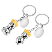 Breloki - Breloki Dla Pary Komplet Król I Królowa W Złotych Koronach Walentynki - miniaturka - grafika 1