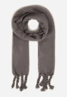 Apaszki i szaliki damskie - Szary Szalik Wykończony Frędzlami Nomilia - miniaturka - grafika 1