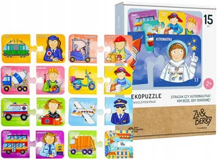 EKOPUZZLE PUZZLE KREATYWNE ŁĄCZENIE PAR PROFESJI KIM BĘDĘ GDY DOROSNĘ 2+ - Puzzle - miniaturka - grafika 1