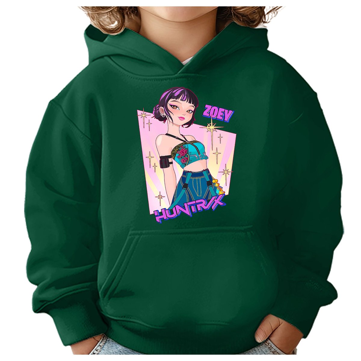 BLUZA DZIECIĘCA HUNTRIX ZOEY KPOP 110-116 Z KAPTUREM BAWEŁNIANA JAKOŚĆ