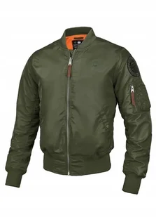Kurtka męska przejściowa Pit Bull MA 1 Logo Flight Jacket zielona L - Kurtki męskie - miniaturka - grafika 1