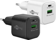 Ładowarki do telefonów - Ładowarka Goobay Podwójna szybka ładowarka USB-C PD GaN 20 W czarny - Wersja kolorystyczna czarny - miniaturka - grafika 1