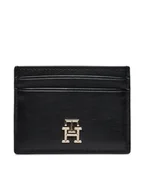 Etui na dokumenty i karty - Tommy Hilfiger Etui na karty kredytowe Th Central Cc And Coin Czarny - miniaturka - grafika 1