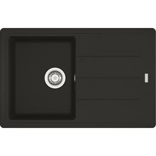 Franke Basis BFG 611-78 Zlewozmywak granitowy jednokomorowy 78x50 cm czarny mat 114.0676.298 - Zlewozmywaki - miniaturka - grafika 1