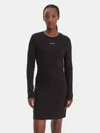 Sukienki - Calvin Klein Jeans Sukienka dzianinowa LV047E219G Czarny Slim Fit - miniaturka - grafika 1