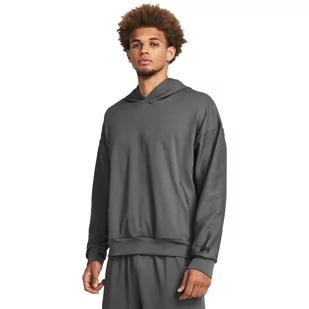 Meska bluza treningowa nierozpinana z kapturem Under Armour UA Journey Rib Hoodie - szara - UNDER ARMOUR - Koszulki sportowe męskie - miniaturka - grafika 1