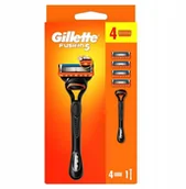 Akcesoria i części do maszynek do golenia - GILLETTE FUSION 5 RĄCZKA + 4x WYMIENNE OSTRZA ORYGINAŁ maszynka na wkłady - miniaturka - grafika 1