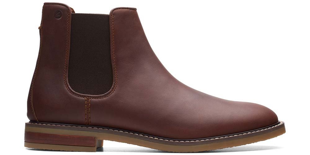 Trzewiki Clarks Jaxen Chelsea brązowe skóra 42,5