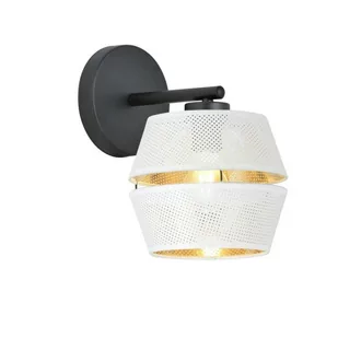Dekoracyjny kinkiet ażurowy, biało-złoty 1184/K1 z serii MALIA - Lampy ścienne - miniaturka - grafika 1