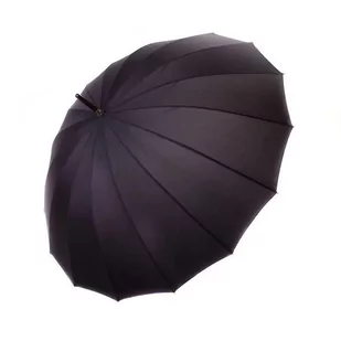 Parasol męski Doppler London Wood manualny długi czarny - Parasole - miniaturka - grafika 1
