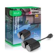 Gniazdka elektryczne - Outdoor Plug Zewnętrzne inteligentne podwójne gniazdo Zigbee 3.0 NOUS A4Z TUYA energy meter 3680W 16A - miniaturka - grafika 1